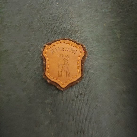 Naketano Brave New World Thick Teal Coastal Cowl Neck Pullover Hoodie Medium - Picture 6 of 14